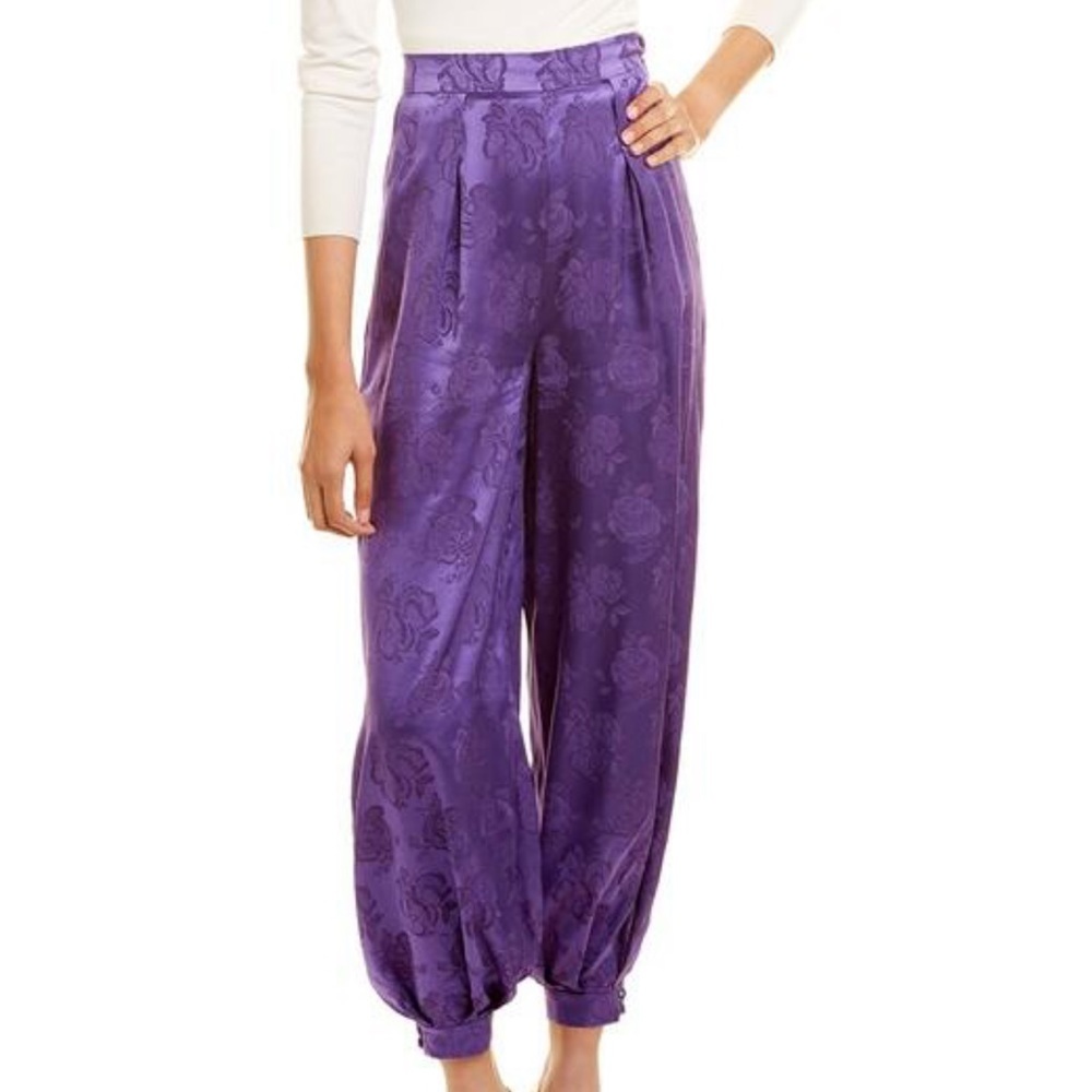 Ronny Kobo Kristine Silk-Blend Pant XS